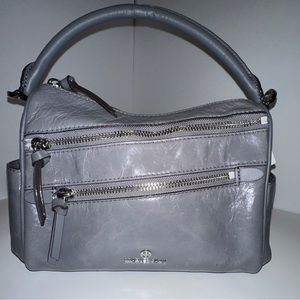 Michael Kors Lorimer Heater Grey Leather  Bag Medium Satchel